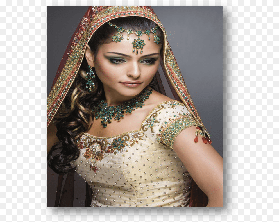 Asian Bridal Makeup, Clothing, Dress, Formal Wear, Wedding Gown Free Png Download