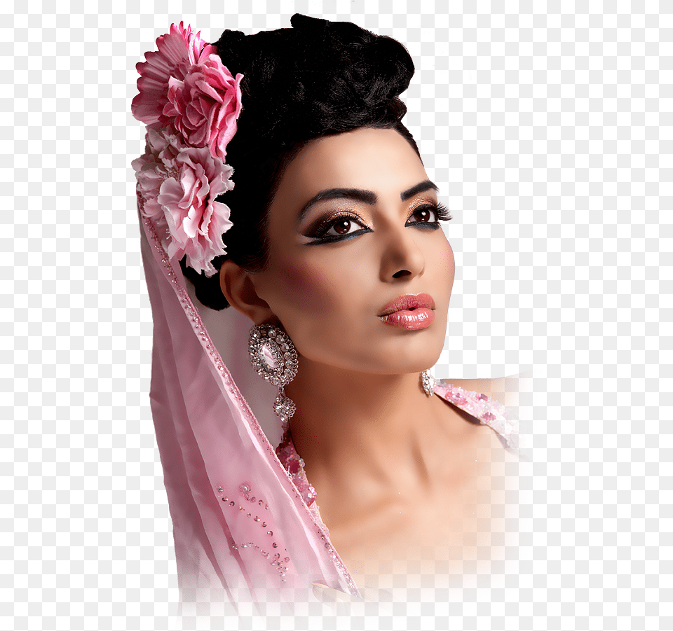 Asian Bridal Makeup Mulher Indiana, Clothing, Dress, Woman, Adult Free Transparent Png