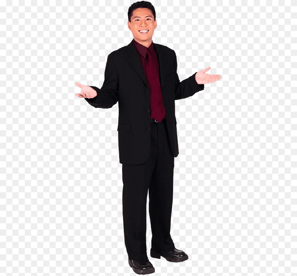 Asian Buisnessman Standing, Tuxedo, Suit, Person, Hand Free Png Download