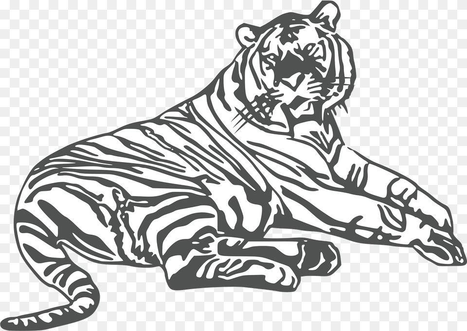 Asian Clipart, Stencil, Animal, Mammal, Tiger Free Transparent Png