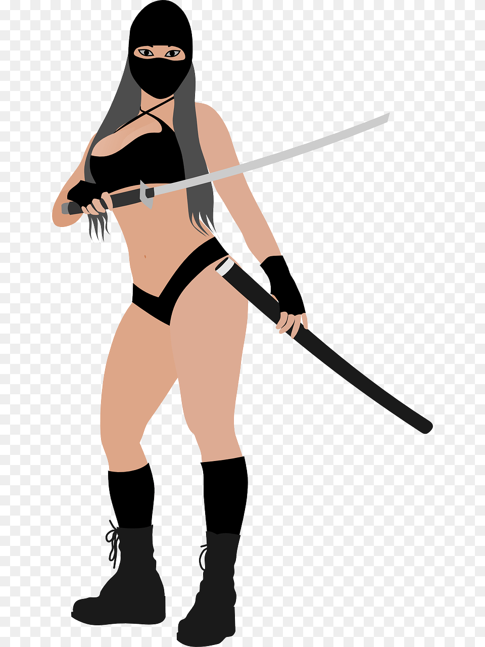 Asian Clipart Hot Cartoon Girl, Person, Ninja, Adult, Woman Free Png Download