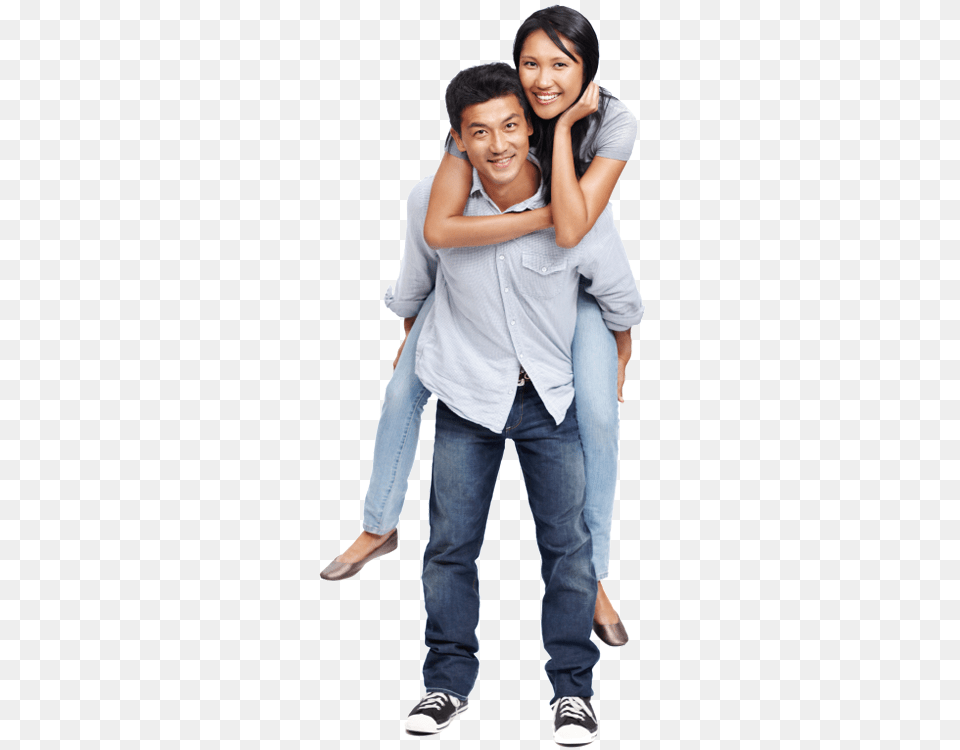 Asian Couple Cool Asian Couple, Clothing, Pants, Shoe, Footwear Free Png Download