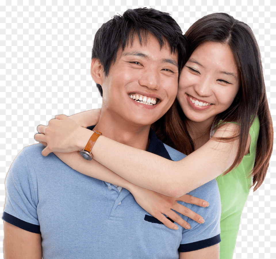 Asian Couple Happy Asian Couple, Person, People, Adult, Smile Free Png Download