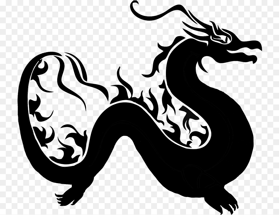 Asian Dragon Silhouette Dragon Clip Art, Person Free Png