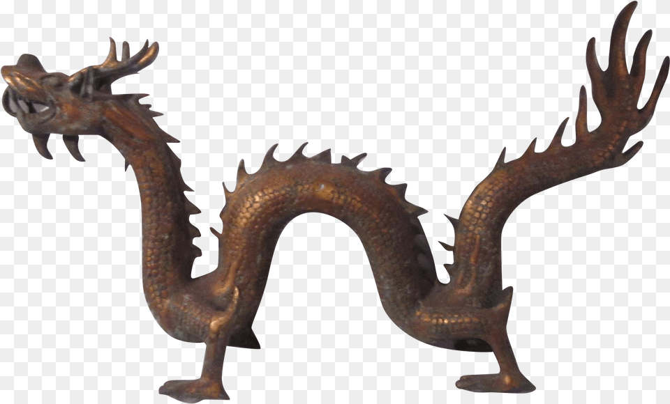 Asian Dragon Statue Figurine Full Size Download Statue, Bronze, Animal, Dinosaur, Reptile Free Png