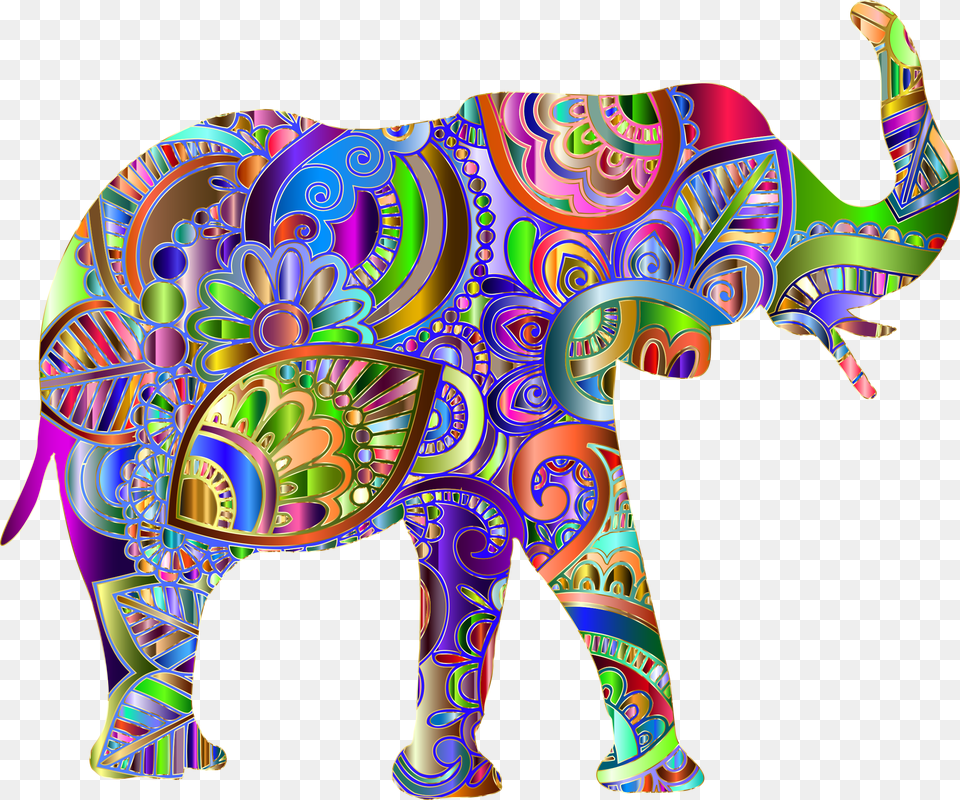 Asian Elephant Clipart 5 Elephant Indian Elephant, Art, Pattern, Baby, Person Free Png Download