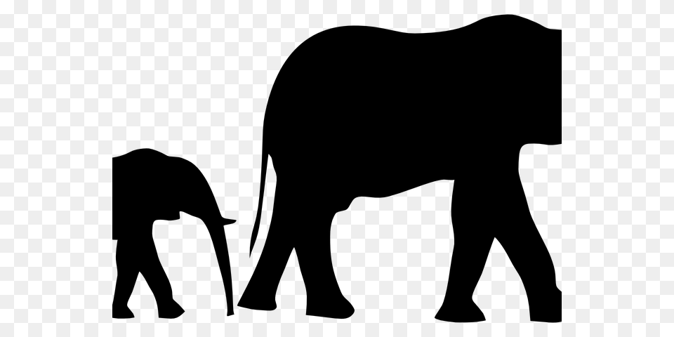 Asian Elephant Clipart, Gray Free Transparent Png