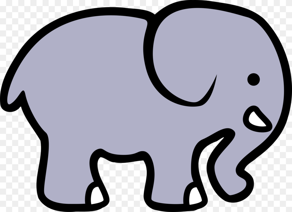Asian Elephant Elephantidae Cartoon Drawing Animation Free, Animal, Mammal, Wildlife, Silhouette Png Image