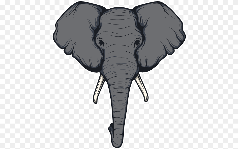 Asian Elephant Head Cartoons, Animal, Wildlife, Mammal, Person Png Image