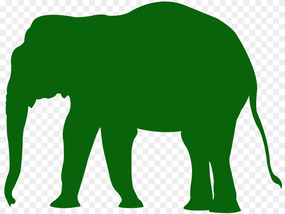 Asian Elephant Silhouette, Animal, Mammal, Wildlife, Bear Png Image