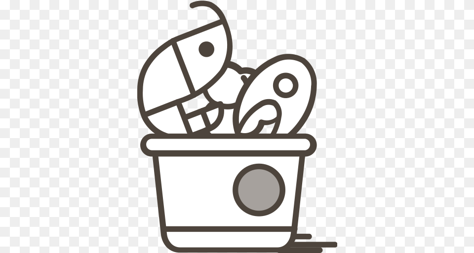 Asian Food Bowl Prawn Fish Milk Tea Line Art, Garbage, Trash Free Transparent Png