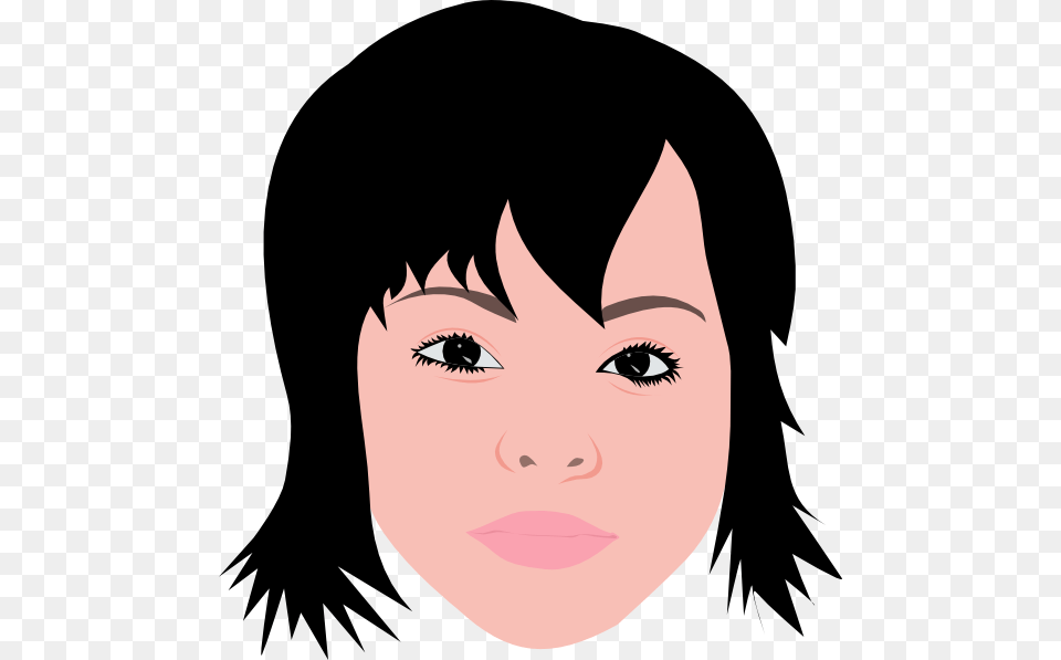 Asian Girl With Short Hair Clip Art, Adult, Person, Female, Woman Png
