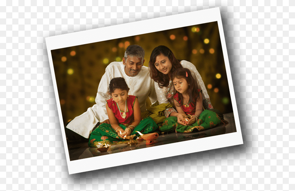 Asian Indian Family Diwali Celebration Family In Diwali In, Festival, Wedding, Person, Girl Free Transparent Png