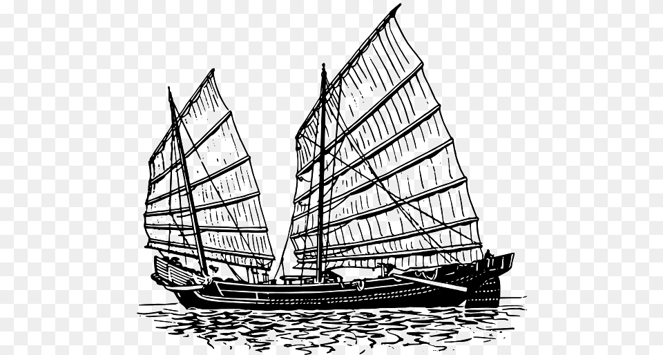 Asian Junk Ship, Boat, Sailboat, Transportation, Vehicle Free Png