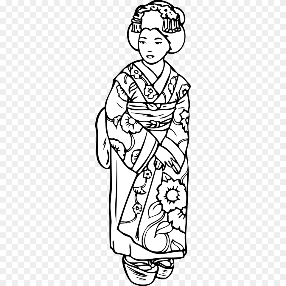 Asian People Hd Geisha Clipart, Robe, Gown, Formal Wear, Fashion Free Png Download