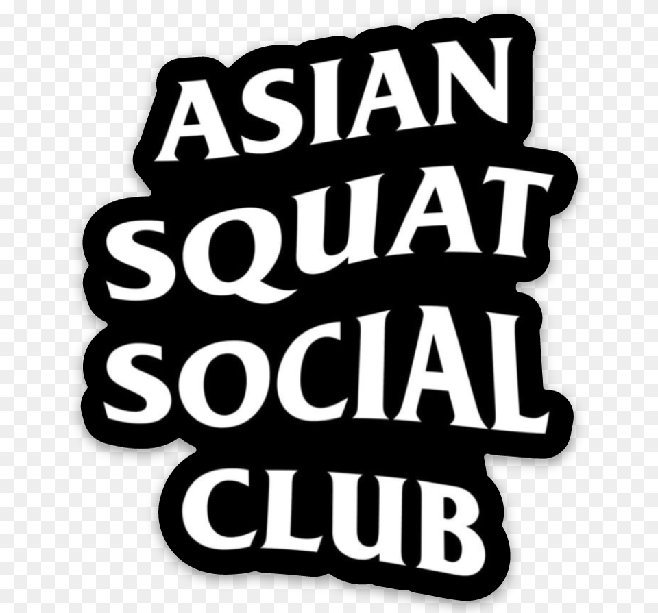 Asian Squat Social Club, Text Png