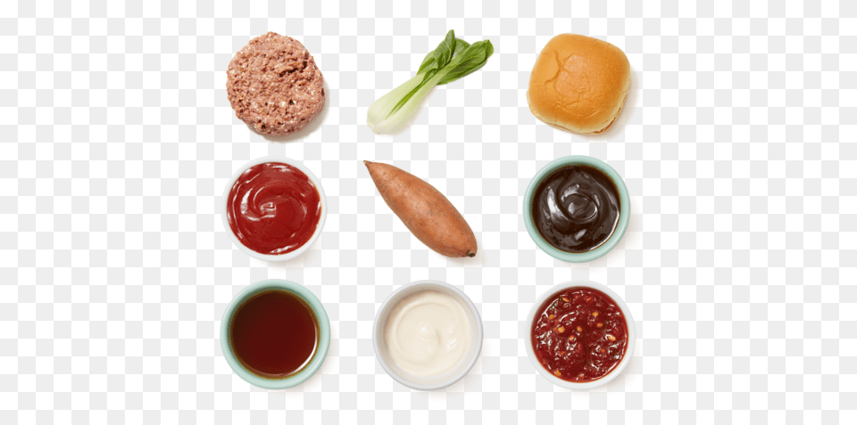 Asian Style Beyond Burger With Sambal Mayo Amp Bok Choy Chutney, Food, Ketchup, Lunch, Meal Free Transparent Png