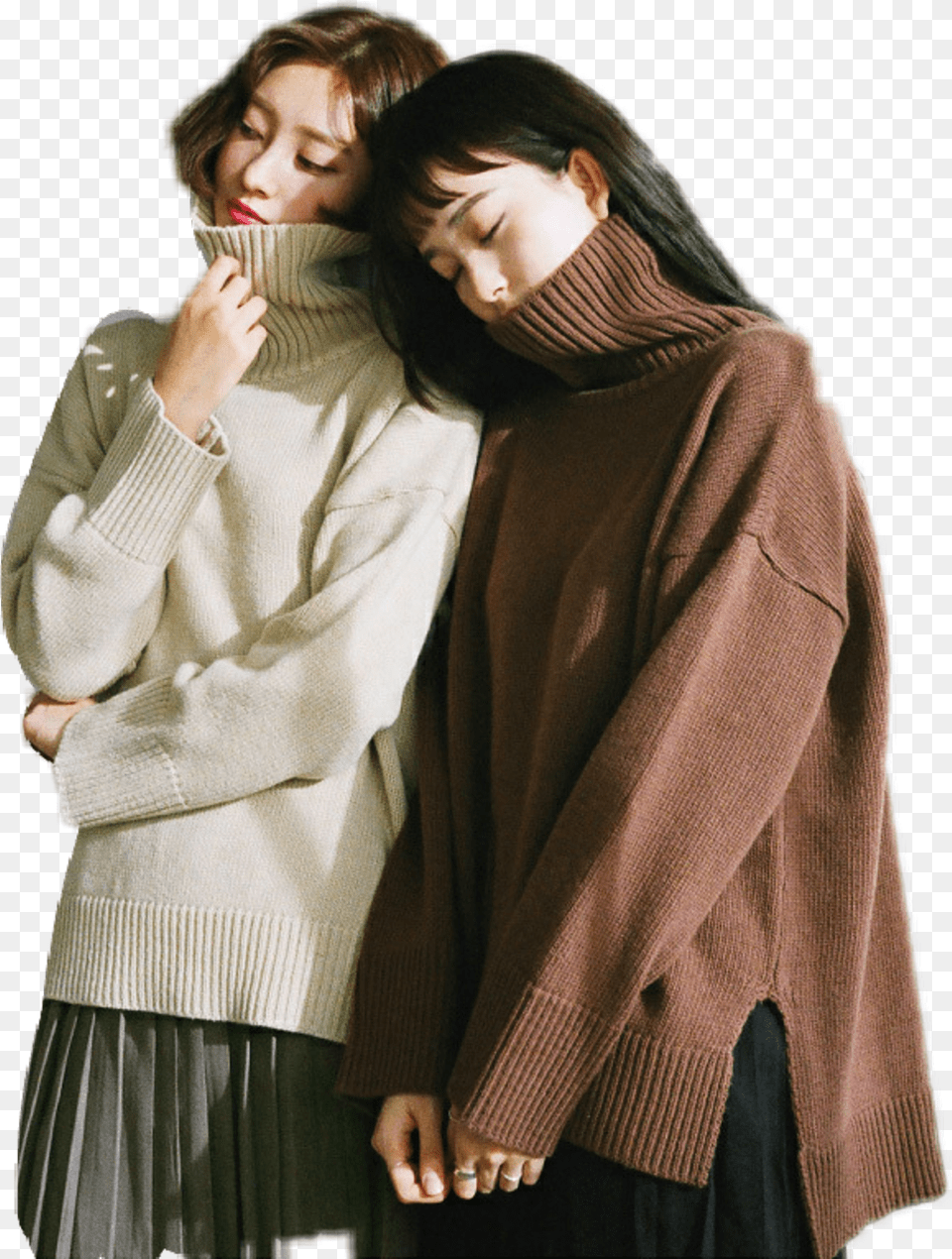 Asian Ulzzang Girls Asiangirl Asiangirls Girl, Clothing, Knitwear, Sweater, Adult Png