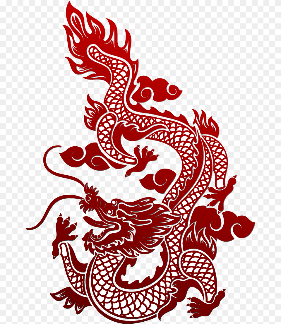 Asian Vector Dragon Frame Transparent Transparent Chinese Dragon Vector, Pattern, Person Free Png Download