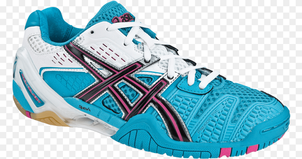 Asics Gel Blast 5 Squash Shoes Womens Ocean Blue Black Asics Gel Blast, Clothing, Footwear, Running Shoe, Shoe Png Image