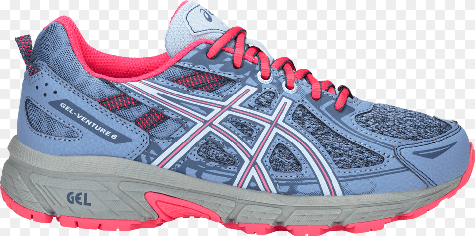 Asics Gel Venture 6 Gs Lace Blue Harmonypink Cameo 1014a077, Book, Comics, Publication Png Image