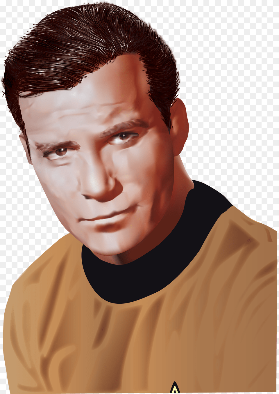 Aside From The Pen Tool The Mesh Tool Is Probably Star Trek Captain Kirk Portrait, Face, Head, Person, Photography Png Image