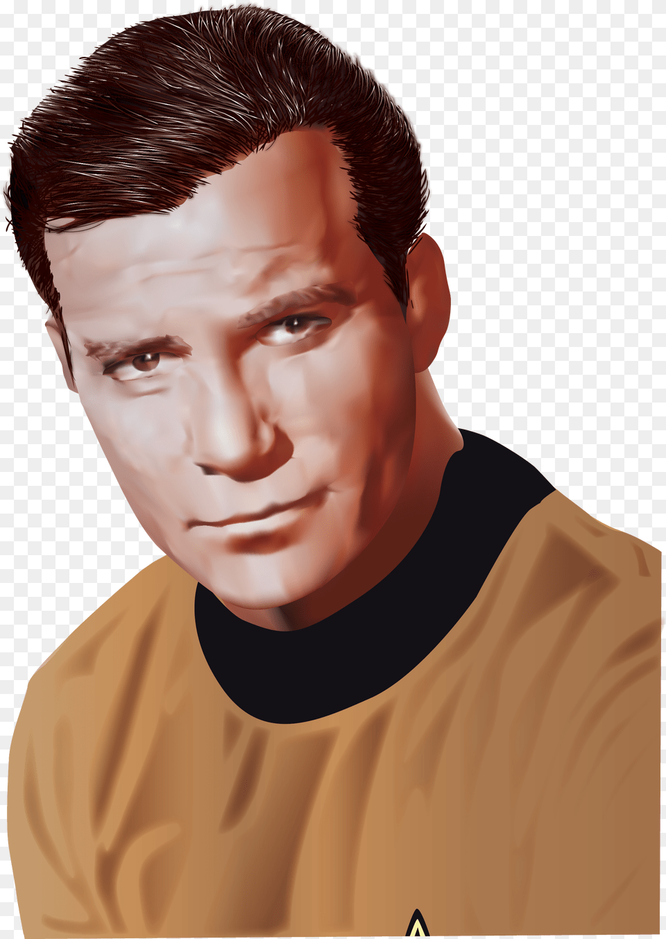 Aside From The Pen Tool The Mesh Tool Is Probably Star Trek Captain Kirk Portrait, Face, Head, Person, Photography Free Transparent Png