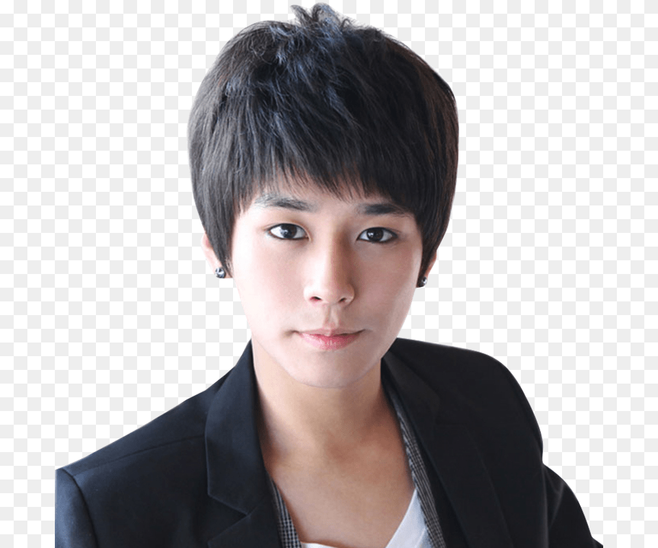 Asif Wig Wig Male Hair Short Hair Boy Handsome Hair Korea Style Hair Short Party, Black Hair, Portrait, Photography, Person Free Png Download