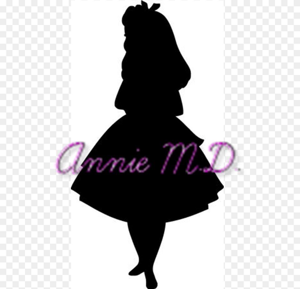 Ask Annie Black And White Alice In Wonderland Clipart, Silhouette, Adult, Female, Person Free Png