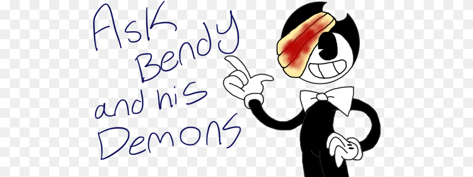 Ask Bendy And His Demons Demon, Blackboard, Text Png Image