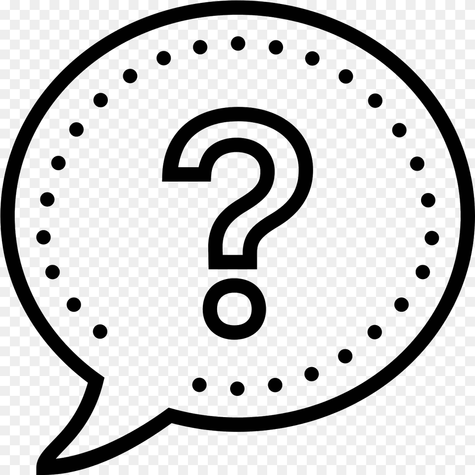 Ask Question Icon Dot Round, Gray Png
