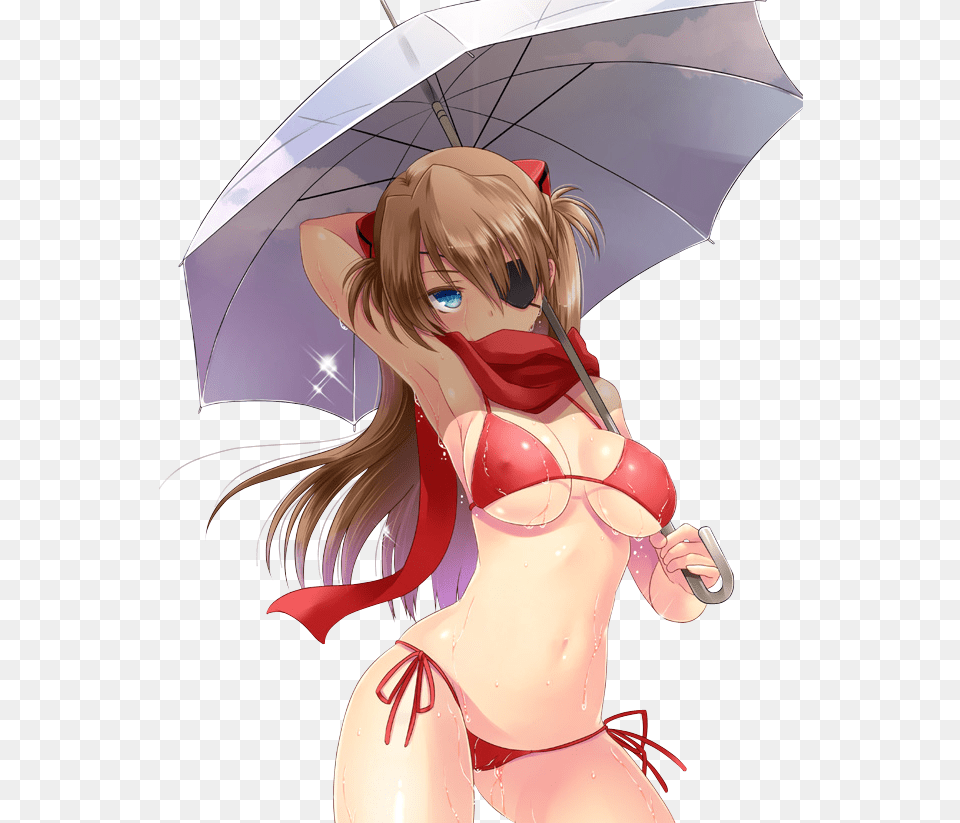 Aska Asuka Langley Evangelion Nerv Anime Art Dlinnopost Prodigiosa Anime En Bikini, Book, Comics, Publication, Adult Free Transparent Png