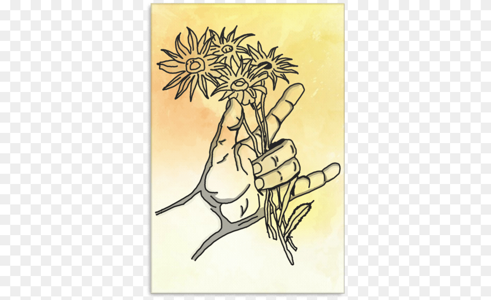 Asl Flowers Art, Person, Drawing, Head, Face Png Image