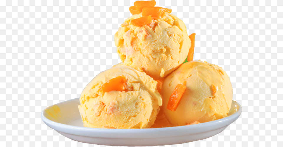 Asli Alphonso Orange Ice Cream, Dessert, Food, Ice Cream, Frozen Yogurt Png Image