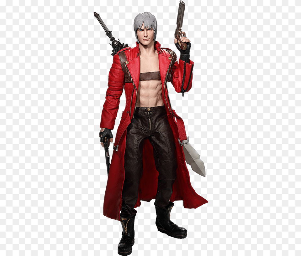 Asmus Toys Devil May Cry 3 Dante 16 Scale Figure Devil May Cry 3 Dante 1, Weapon, Clothing, Coat, Costume Free Png Download