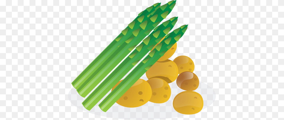 Asparagus And Potaoes, Food, Produce, Plant, Vegetable Png Image
