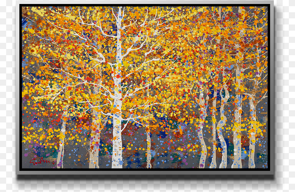 Aspen Glow Painting, Art, Plant, Tree, Modern Art Free Png