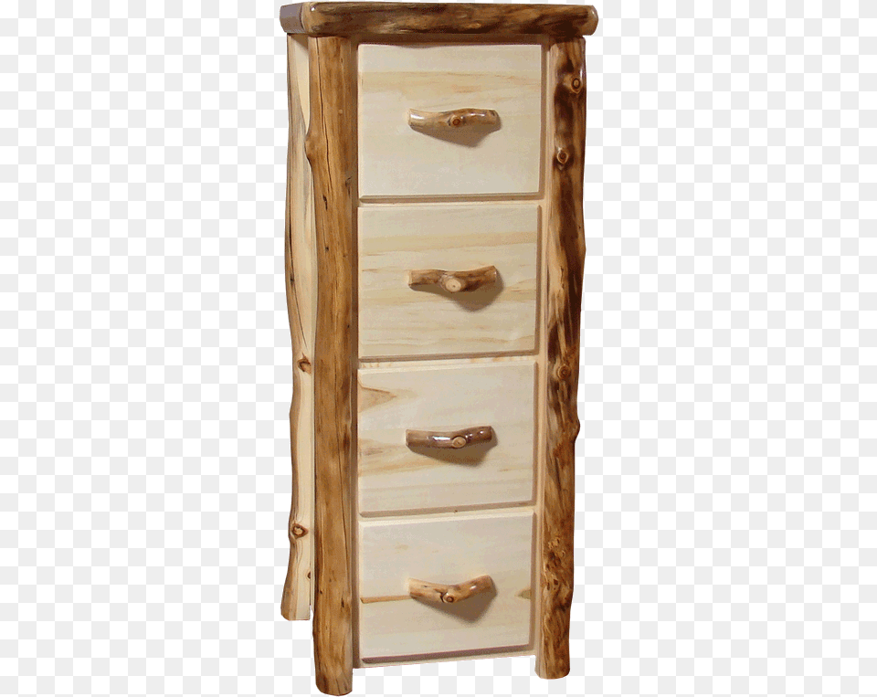 Aspen Log 4 Drawer File Cabinet Chest Of Drawers, Furniture Free Transparent Png