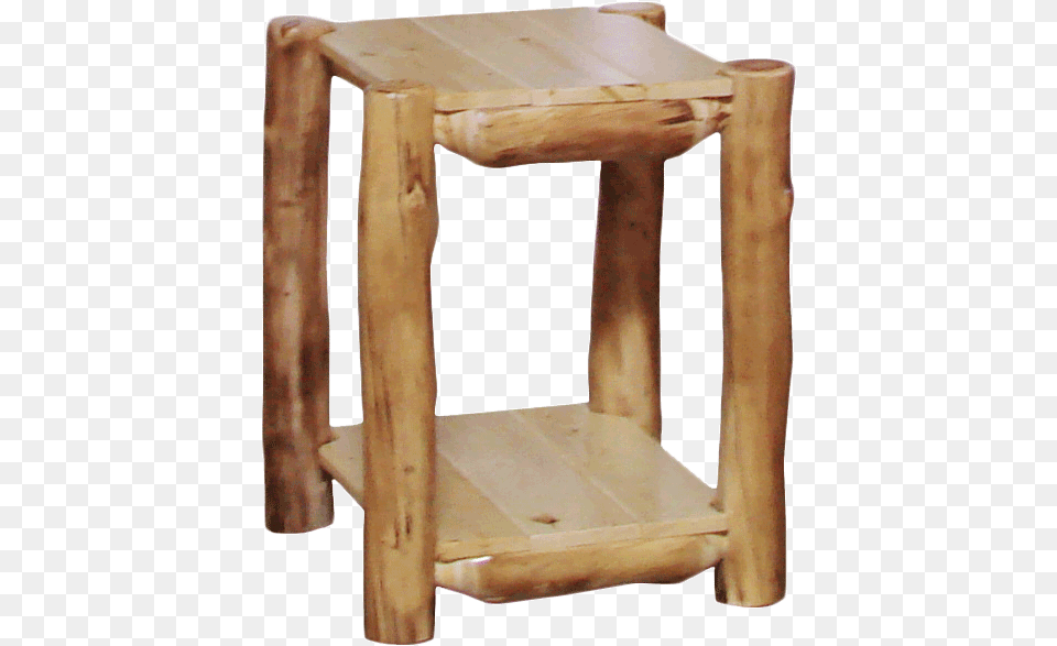 Aspen Log Alpine End Table Table, Furniture, Wood, Bar Stool, Mailbox Free Transparent Png