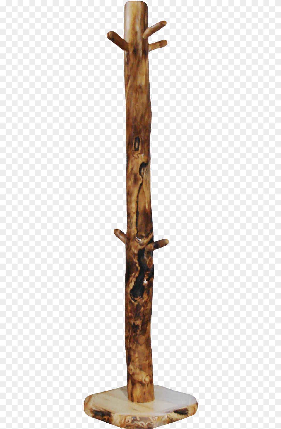 Aspen Log Coat Tree Carving, Furniture, Wood, Blade, Dagger Png Image