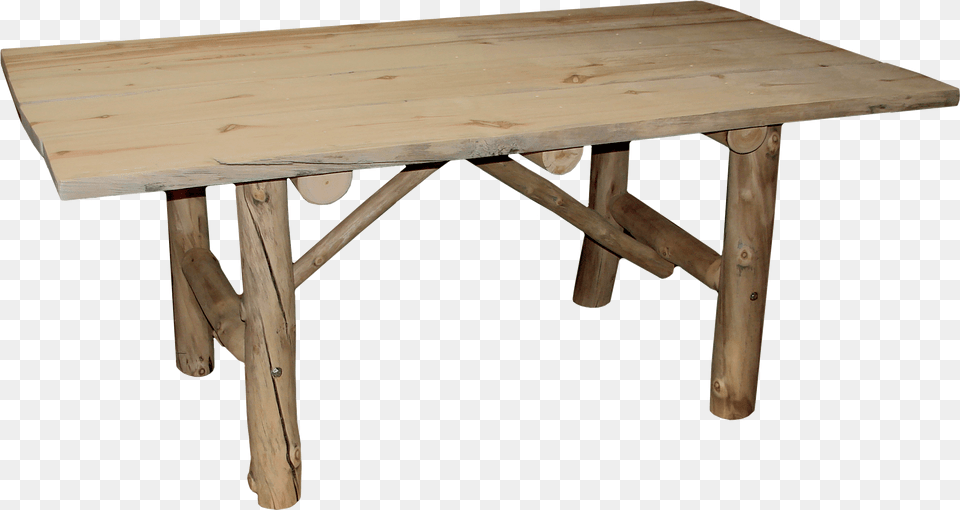 Aspen Log Picnic Table Rustic Natural Cedar Log Picnic Table, Coffee Table, Dining Table, Furniture, Wood Free Png