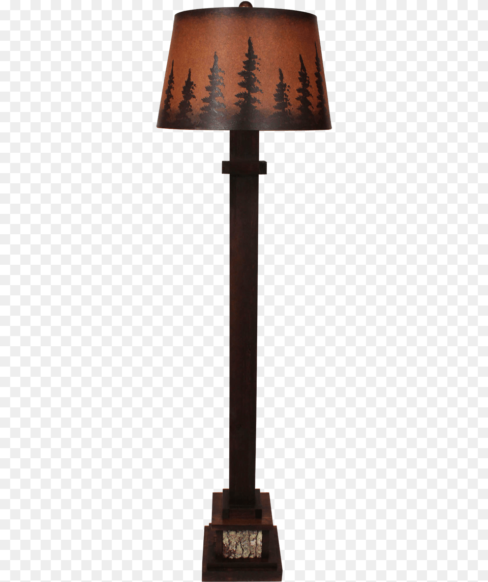 Aspen Square Wooden Floor Lamp With Poplar Bark Accent Lamp, Table Lamp, Lampshade, Cross, Symbol Png