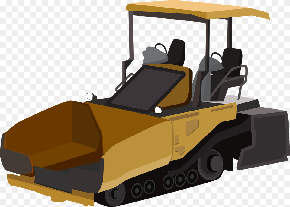 Asphalt Paver Clipart, Machine, Bulldozer Png Image