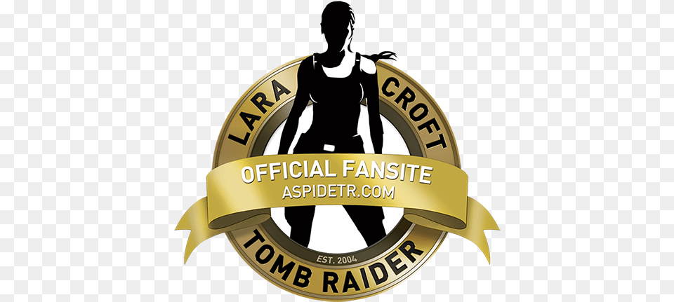 Aspidetr Tube Gratuit Lara Croft, Logo, Person, Badge, Symbol Free Png Download