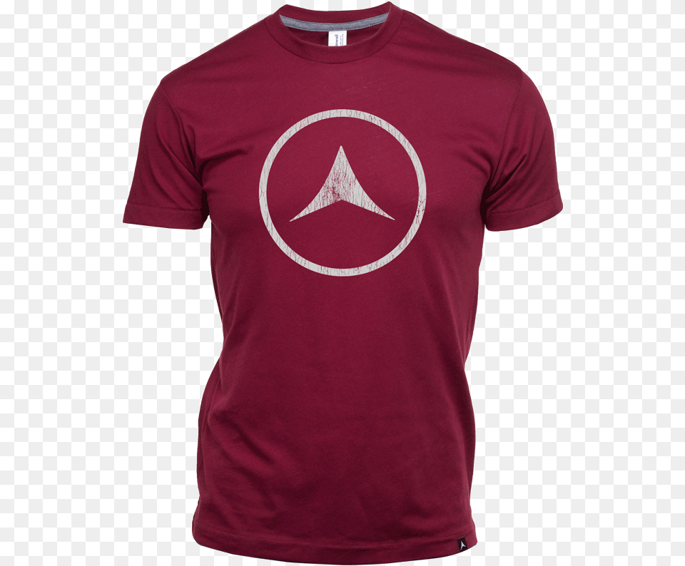 Aspinwall Distressed Icon Kokanee T Shirt Triangle, Clothing, T-shirt, Maroon Free Png Download