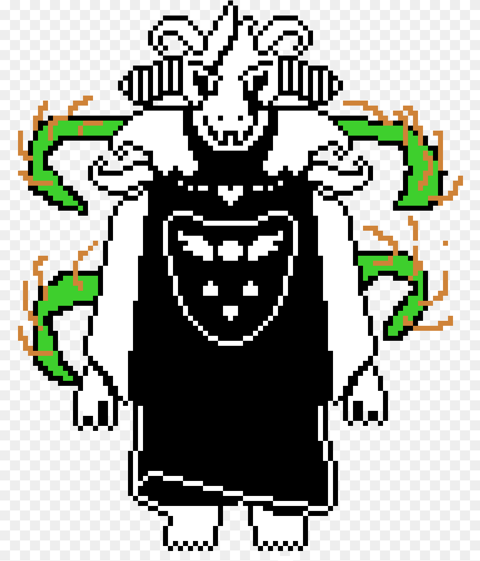 Asriel Dreemurr Pixel Art, Qr Code Free Png Download