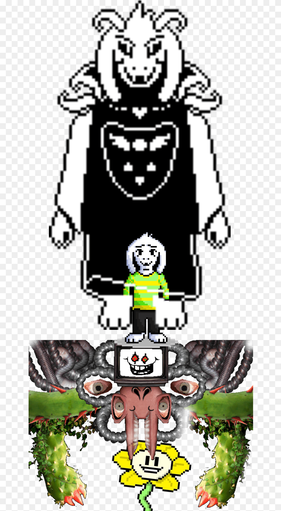 Asriel Evolutions Undertale Asriel Pixel Art, Emblem, Person, Symbol, Baby Free Transparent Png