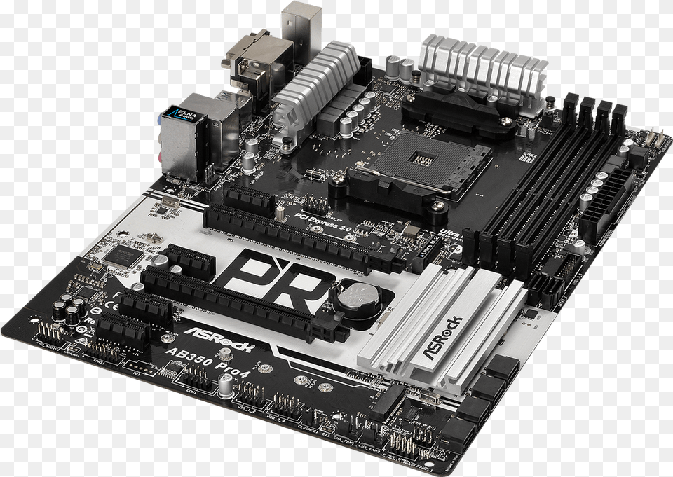 Asrock Ab350 Pro4 Atx Am4 Motherboard, Computer Hardware, Electronics, Hardware, Computer Free Png Download