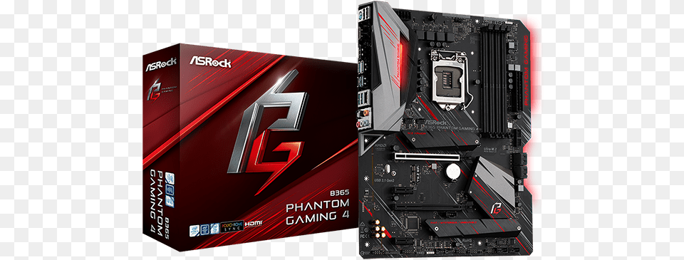 Asrock U003e B365 Phantom Gaming 4 Asrock B365 Phantom Gaming 4, Computer Hardware, Electronics, Hardware, Computer Free Png Download