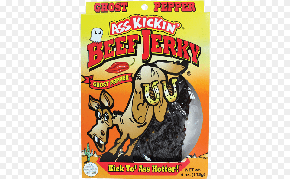 Ass Kickin Carolina Reaper Beef Jerky, Book, Comics, Publication, Adult Free Png Download